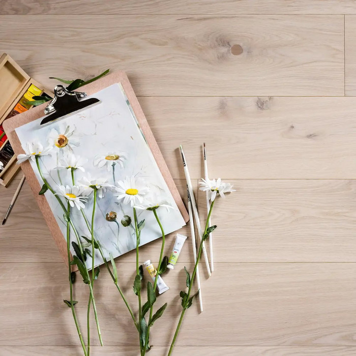 Паркетная доска COSWICK Акварельный белый рустикальный (1167-3842-20) Шелковое масло ультраматовое