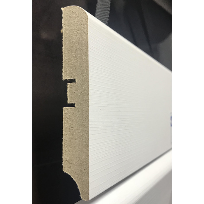 Плинтус МДФ Smartprofile 3D Wood 100 М белый