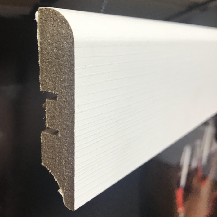 Плинтус МДФ Smartprofile 3D Wood 68 М белый