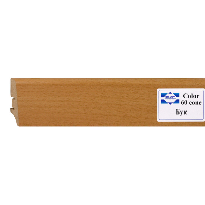 Плинтус МДФ SMARTPROFILE Color cone Бук 60