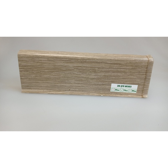 Плинтус ПВХ Ideal Деконика 85 мм 208 Дуб Мокко