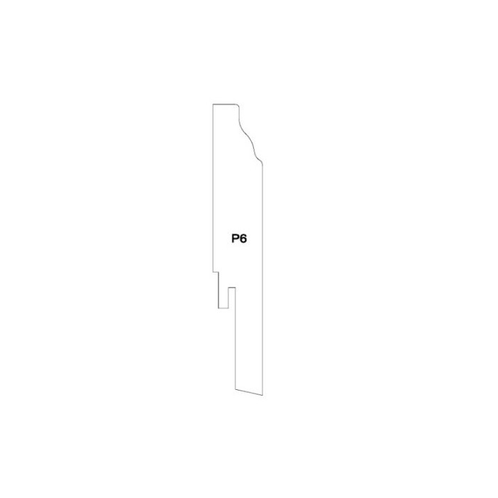 Плинтус напольный 2P6 MDF Linea Pregio Белый