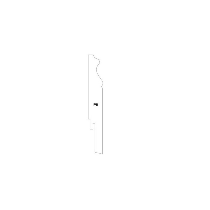 Плинтус напольный 2P8 MDF Linea Pregio Белый