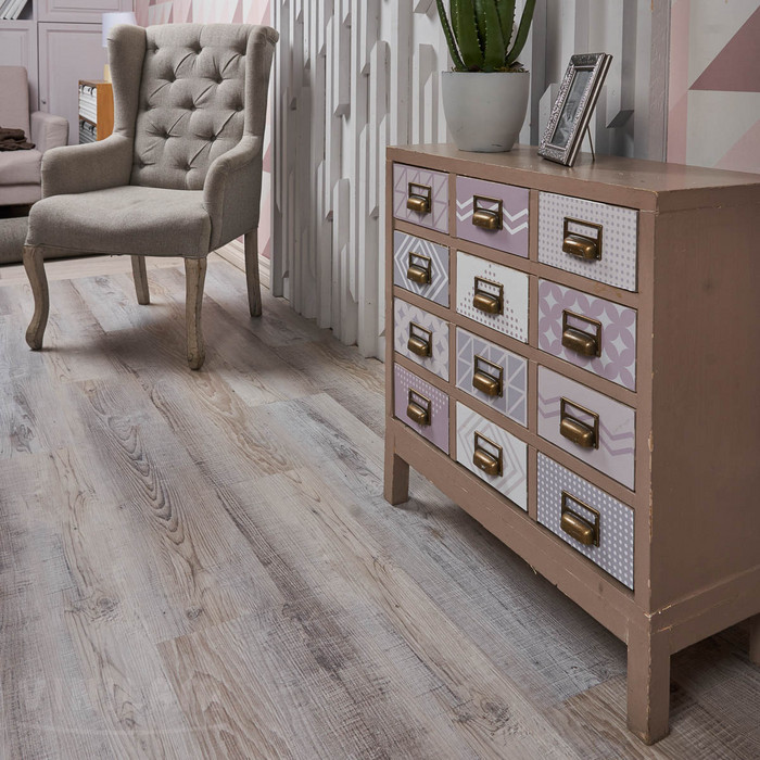 Каменно-полимерная плитка Ceramo Vinilam Сосна Андер 4949