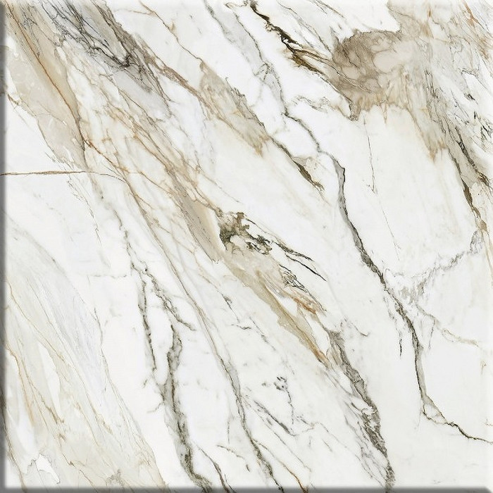 Керамическая плитка Beryoza Ceramica (Береза керамика) Glamour G белый напольная 41,8x41,8 см