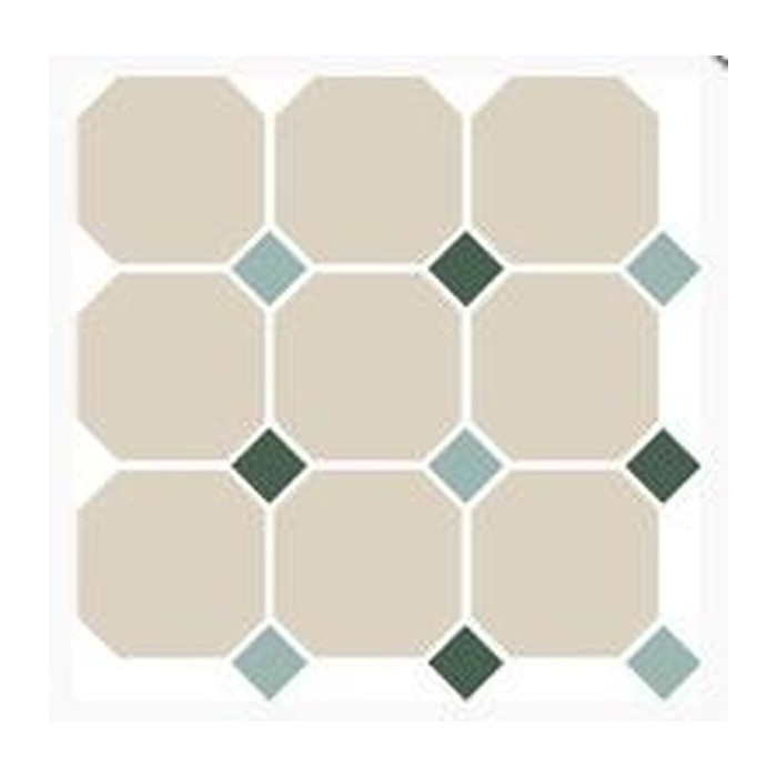 Керамогранит Top Cer Octagon New 4416 OCT13+18-A White OCTAGON 16/Turquoise 13 + Green 18 Dots 30х30 см