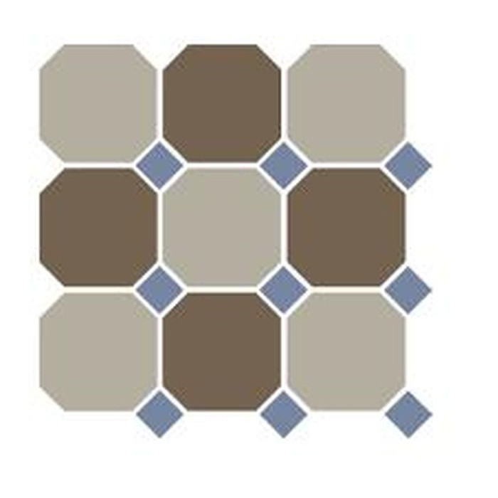 Керамогранит Top Cer Octagon New 4401+29 OCT11-A Beige 01 Coffe Brown 29 OCTAGON/Blue Cobalt 11 Dots 30х30 см
