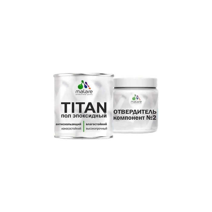 2К Эпоксидный наливной пол MALARE двухкомпонентный, высокопрочный, износостойкий, влагостойкий, глянцевый, черный RAL 9005 (1 кг + 0.2 кг отвердитель) 4660504736285