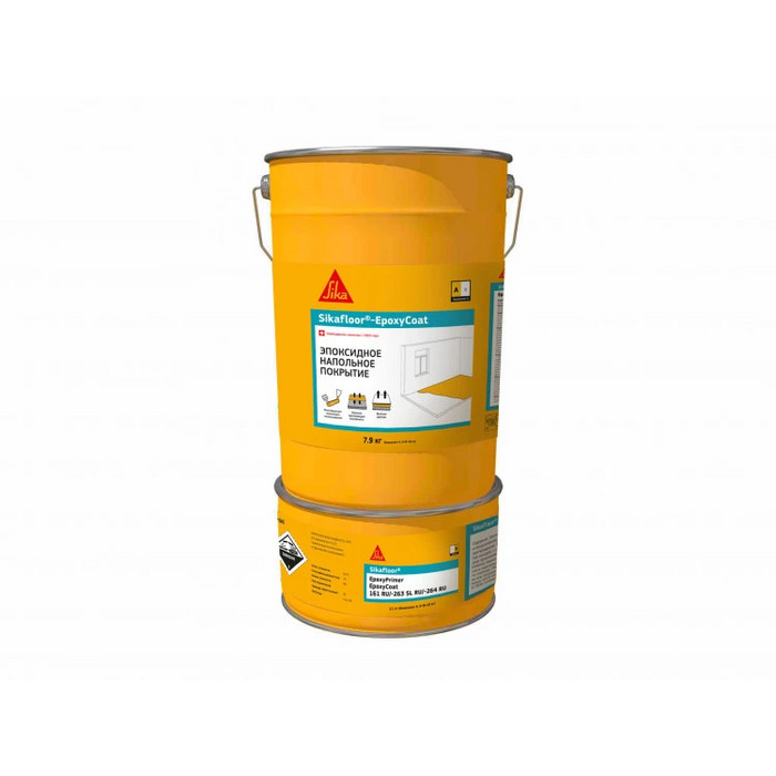 Эпоксидное напольное покрытие Sikafloor-264 EpoxyCoat (RAL 7032), 10 кг